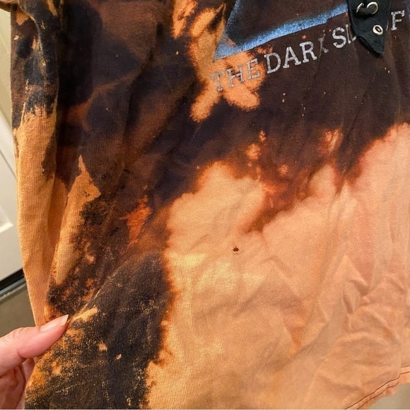 PINK FLOYD Women Tie Dye Front Lace T-Shirt Size Large - Picture 5 of 8